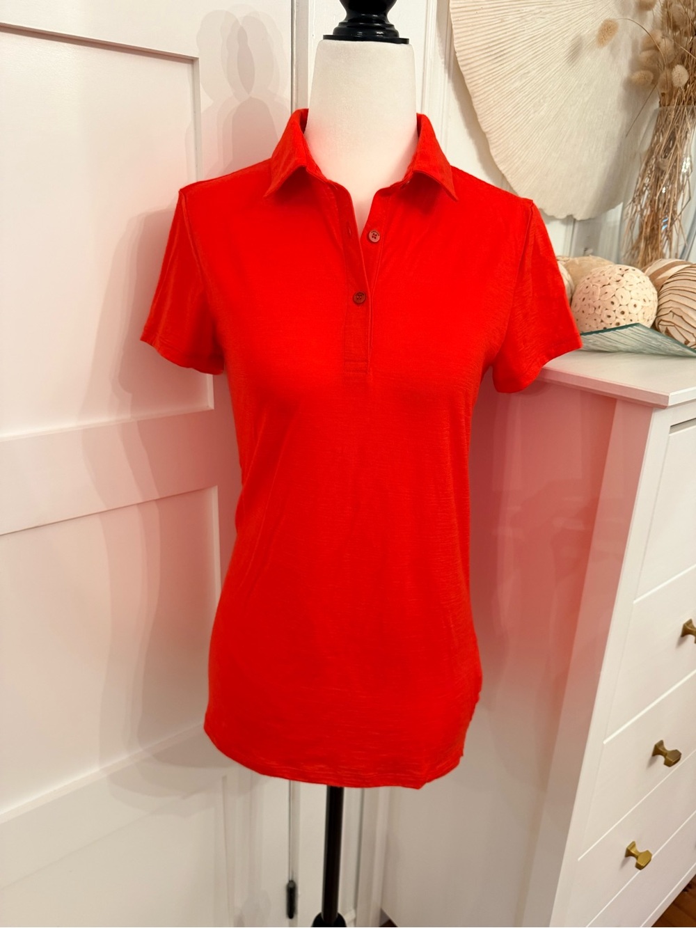 Icebreaker Red Short-Sleeve Polo Tee